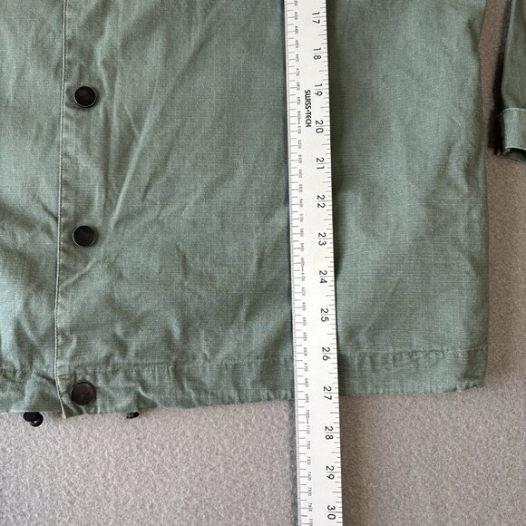Plenty Humanwear Terence Snaps Shirt Mens M Green Ripstop Workwear Outdoor Coat - Picture 8 of 16